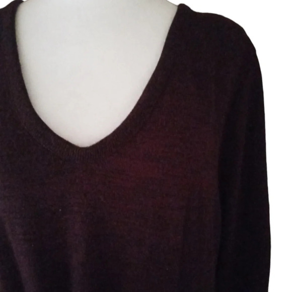 Lane Bryant Women's Burgundy Sweater Knit Sparkly Long Sleeve Dress Size 18/20 - Picture 7 of 8